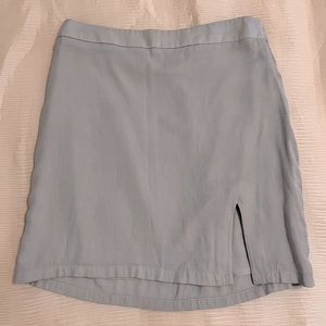 Speechless Blue Mini Skirt with Side Slit